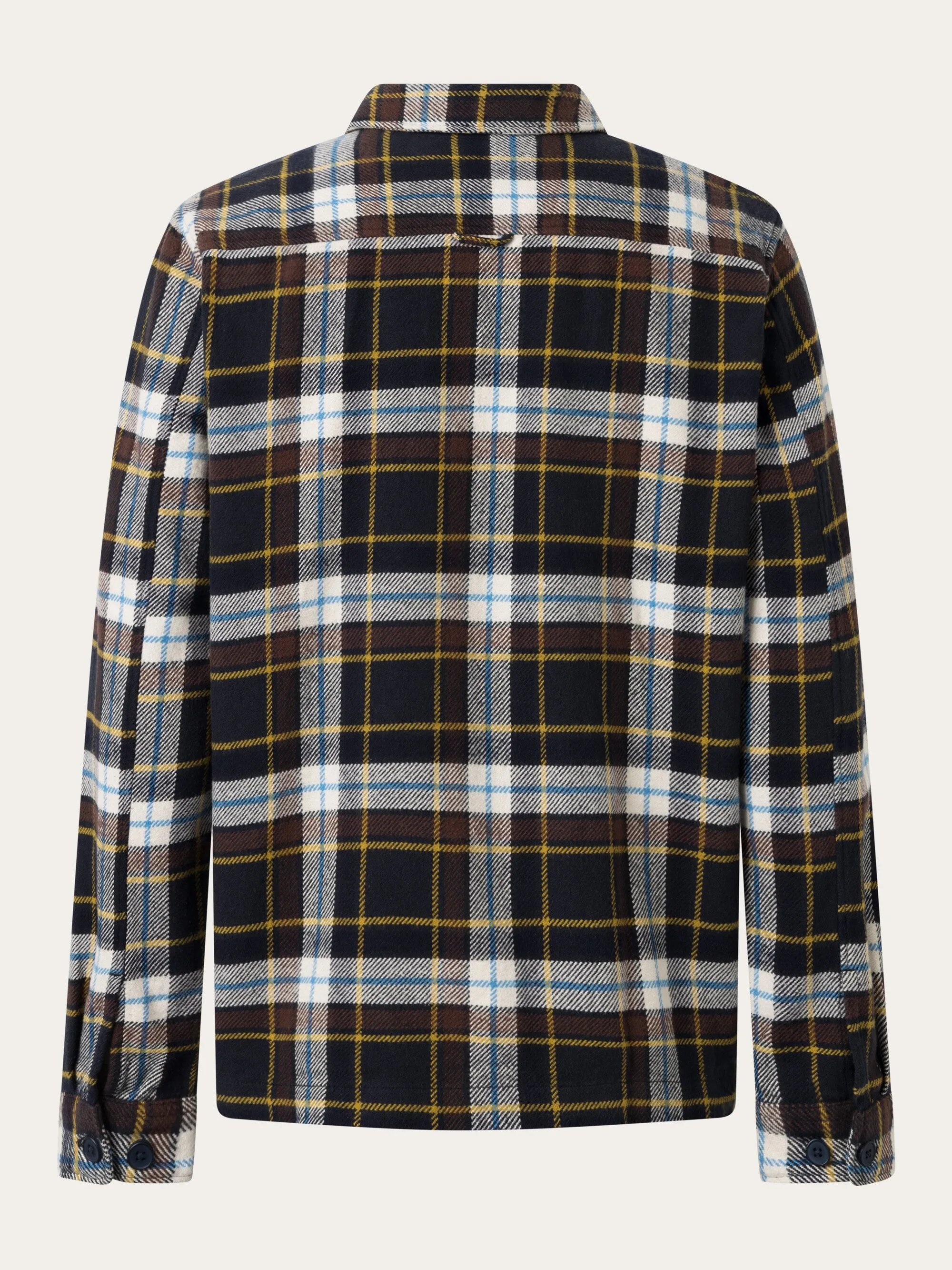 Big checked heavy flannel overshirt - Item Colour