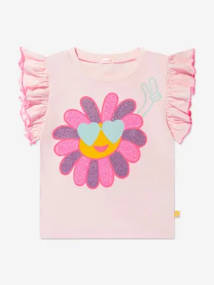 Billieblush Girls Flower T-Shirt in Pink