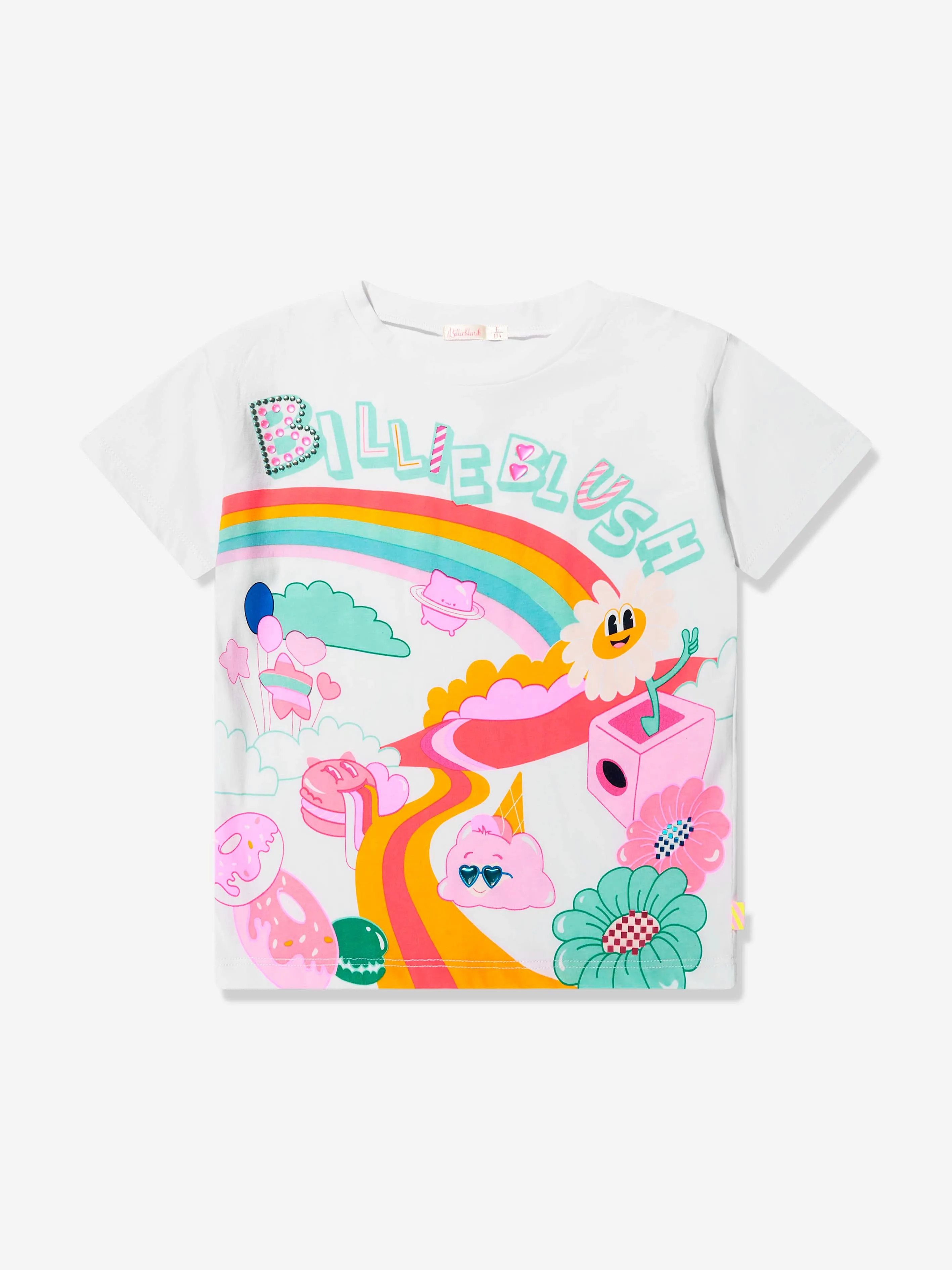 Billieblush Girls Illustrated T-Shirt in White