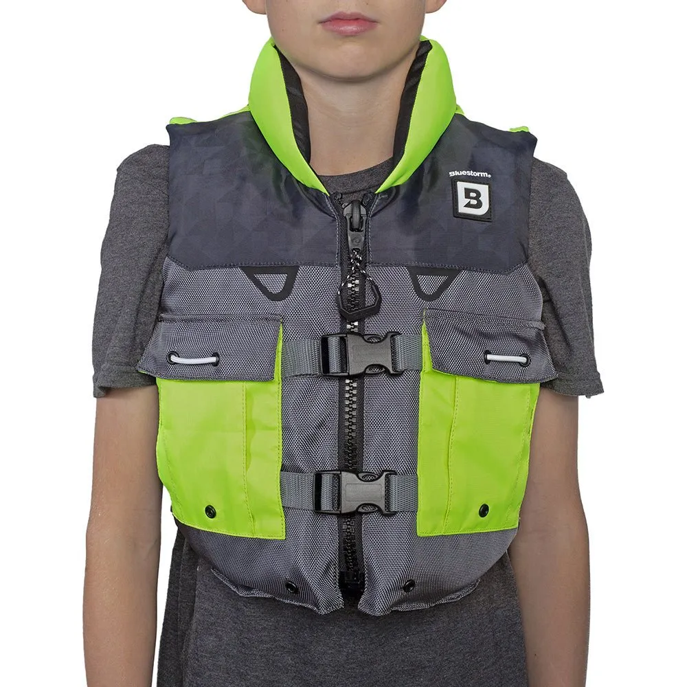 Bluestorm Classic Youth Fishing Life Jacket - Hi-Vis