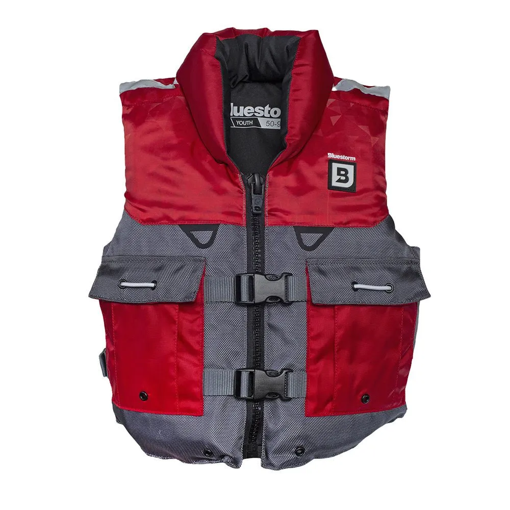 Bluestorm Classic Youth Fishing Life Jacket - Nitro Red