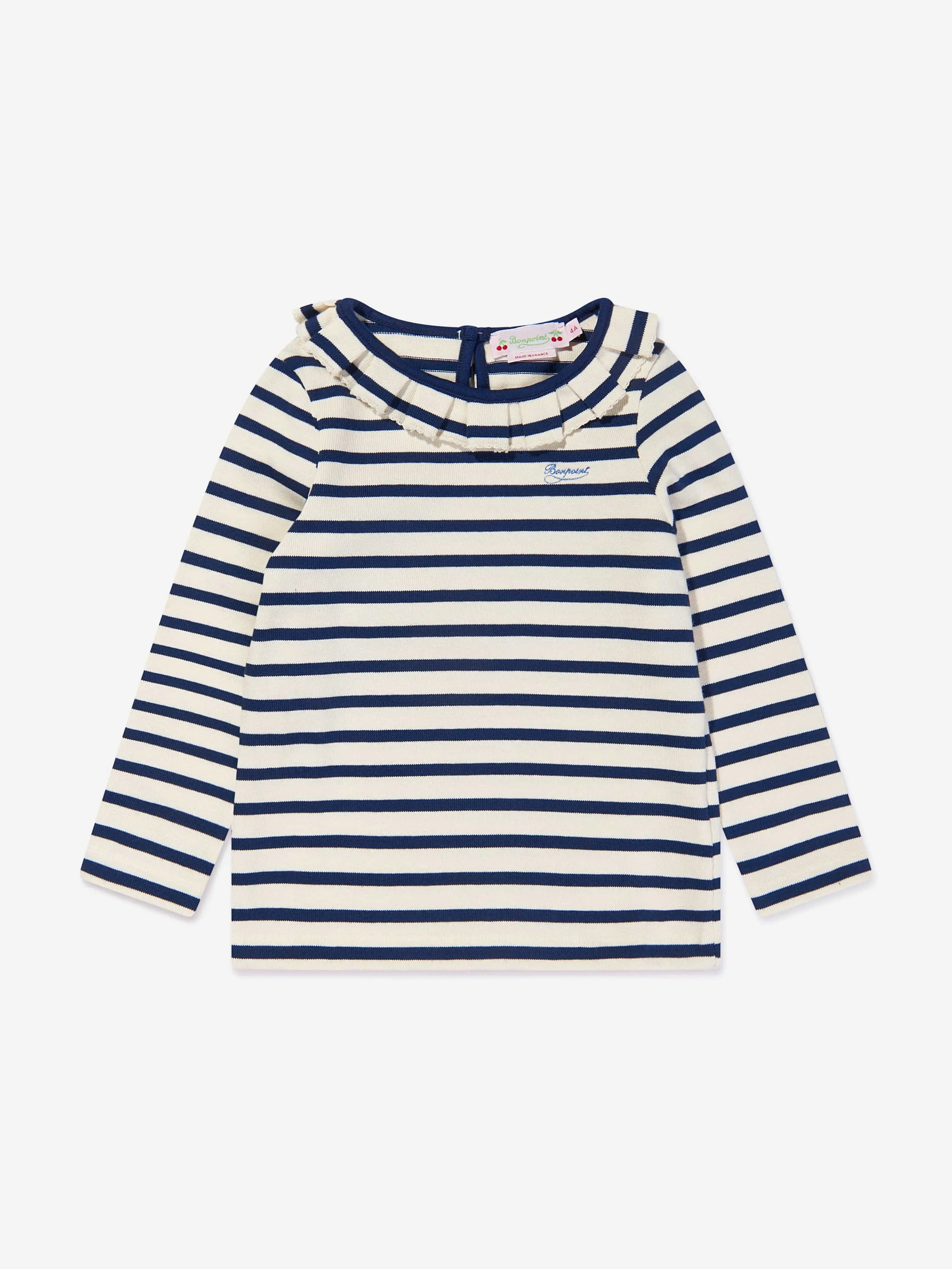 Bonpoint Girls Striped Long Sleeve Birkin T-Shirt