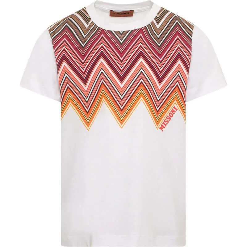 Boys Red & Orange Zig Zag T-Shirt