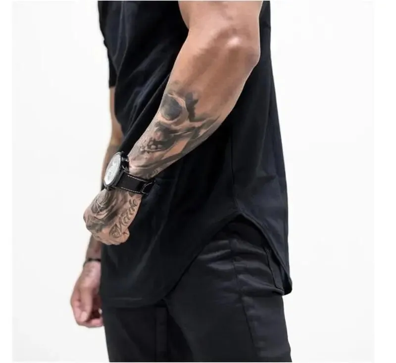 Brand Mens Muscle T Shirt Bodybuilding Fitness Men Tops Cotton Singlets Plus Big Size TShirt Cotton Mesh Short Sleeve Tshirt