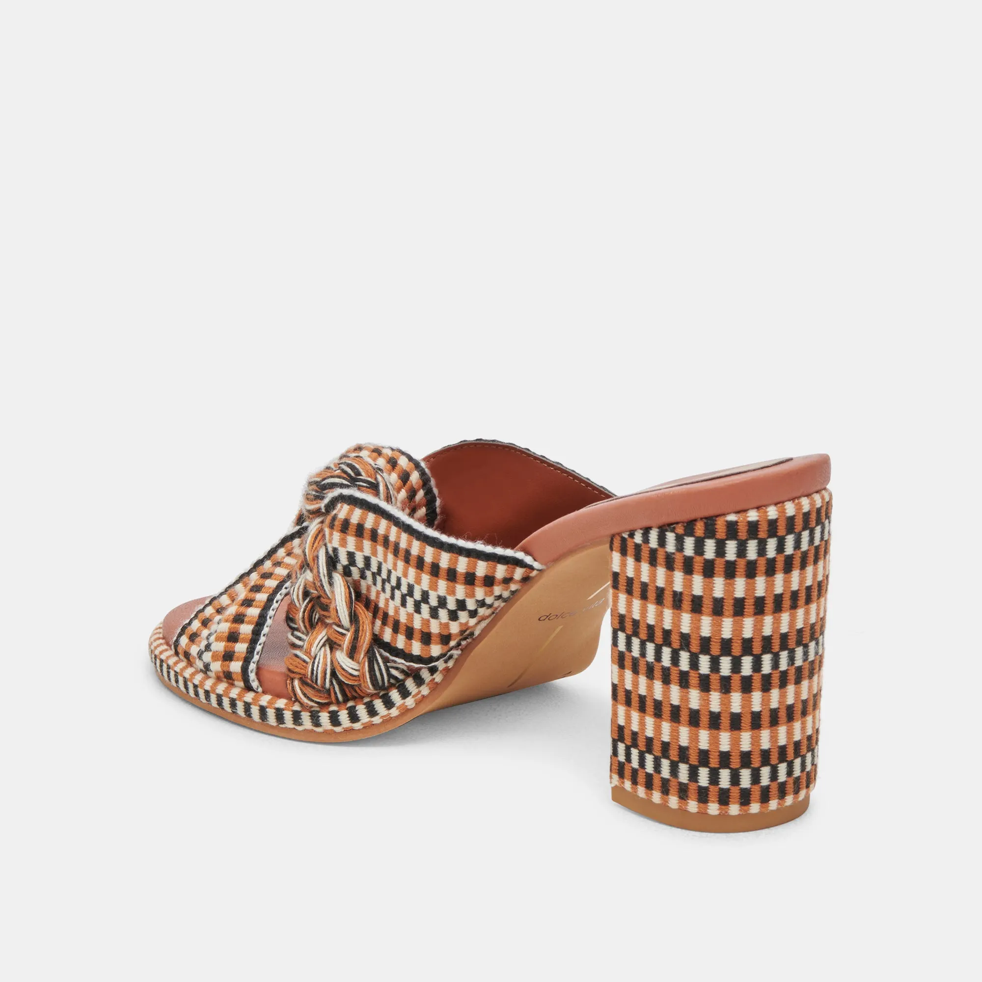 BRILAH HEELS TAN MULTI WOVEN