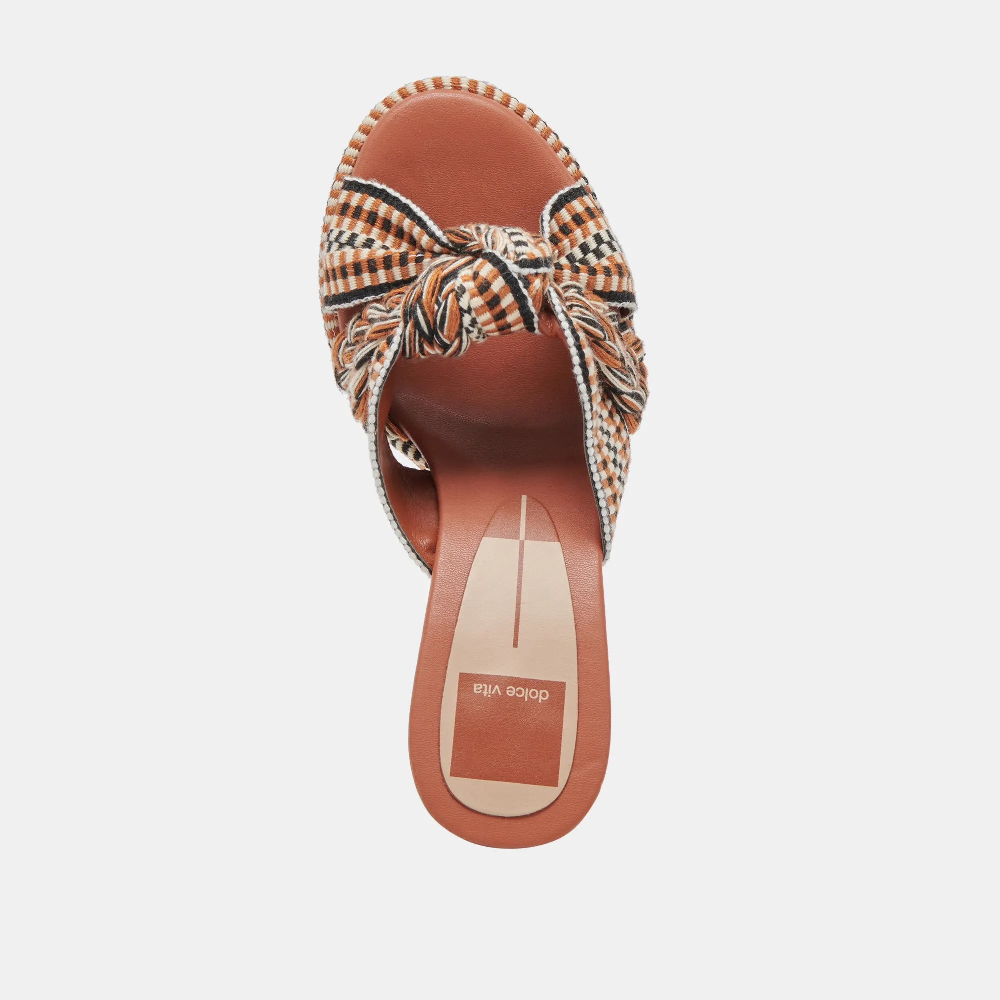 BRILAH HEELS TAN MULTI WOVEN