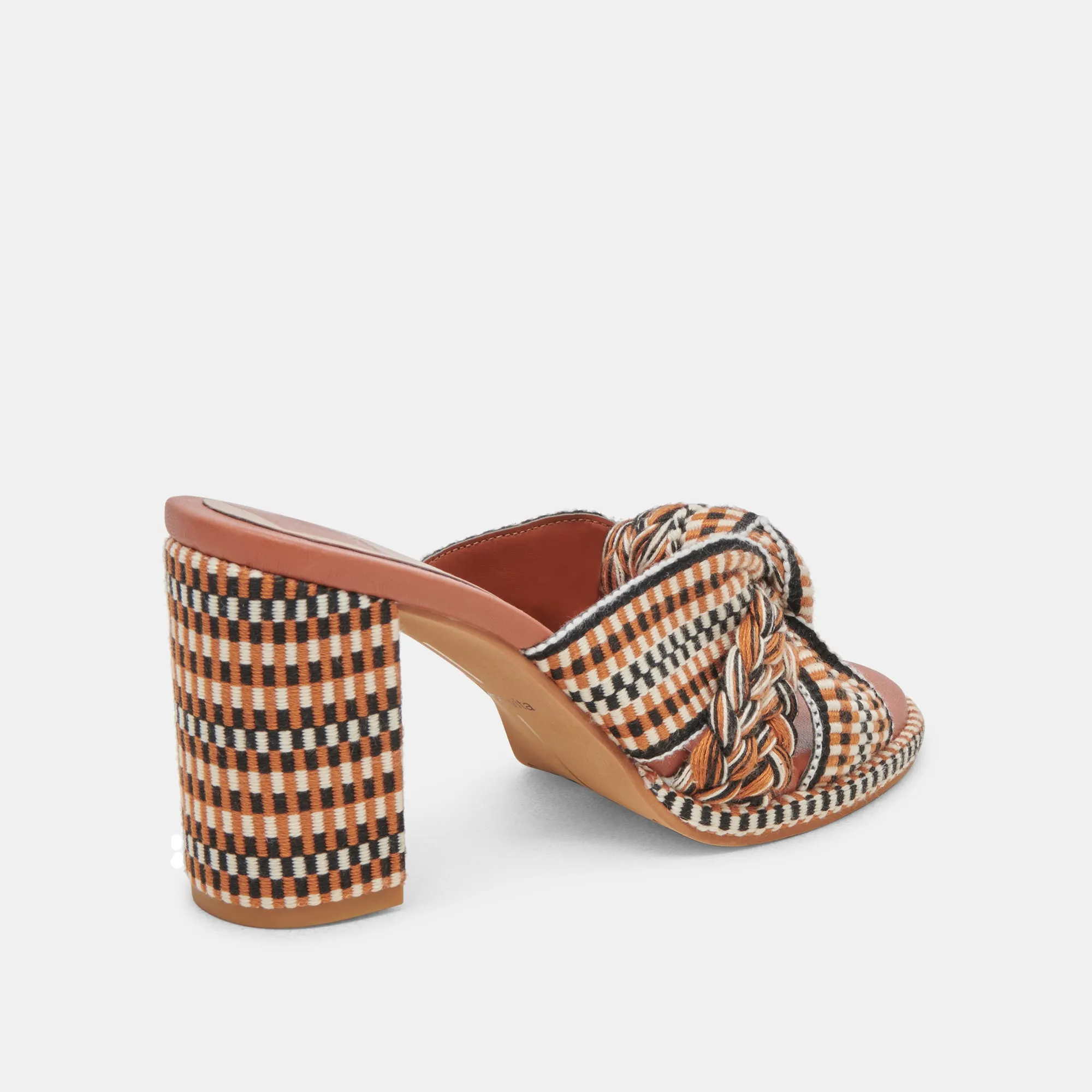 BRILAH HEELS TAN MULTI WOVEN