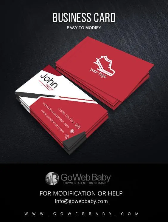 Business Card For Footwear Store