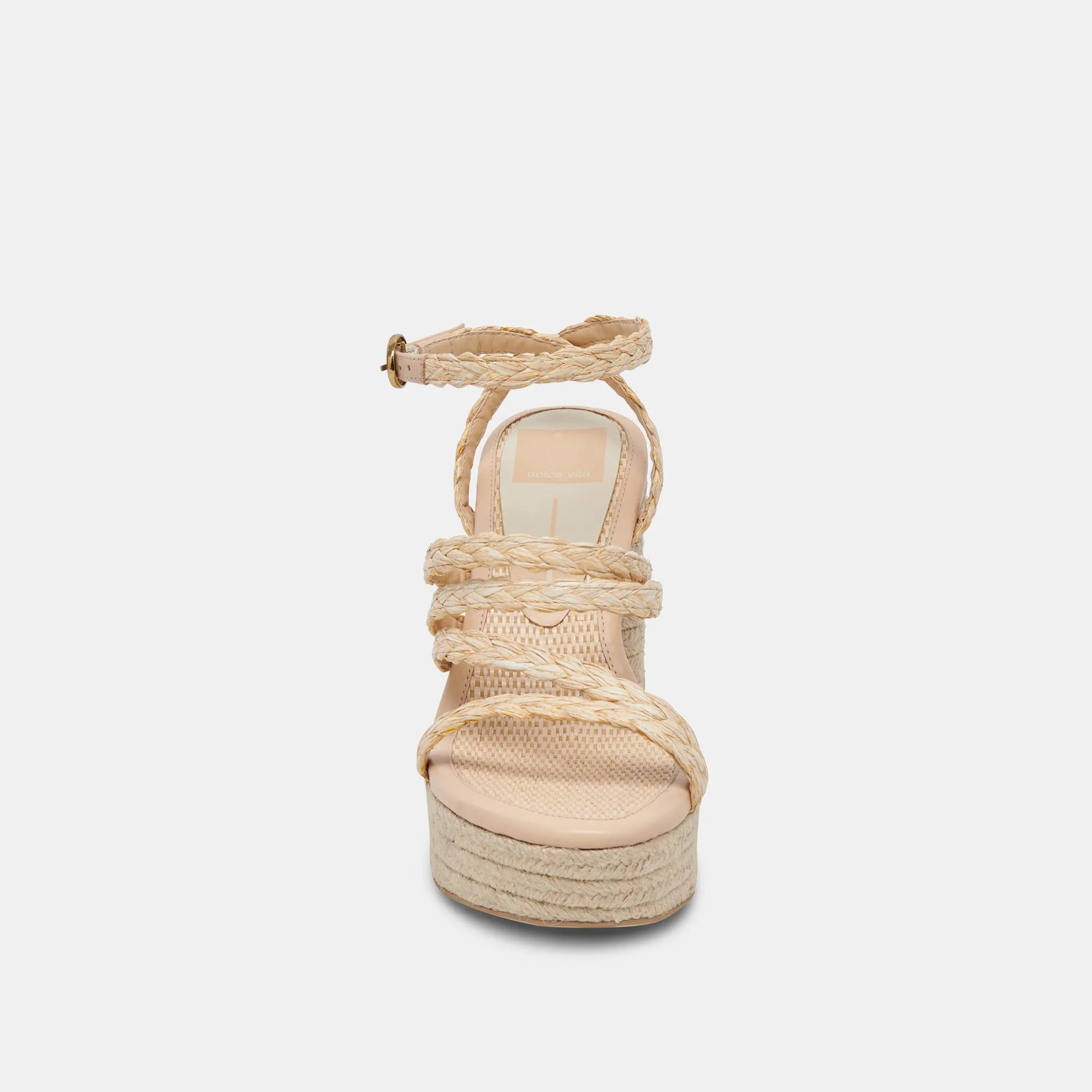 CATINA HEELS LT NATURAL RAFFIA