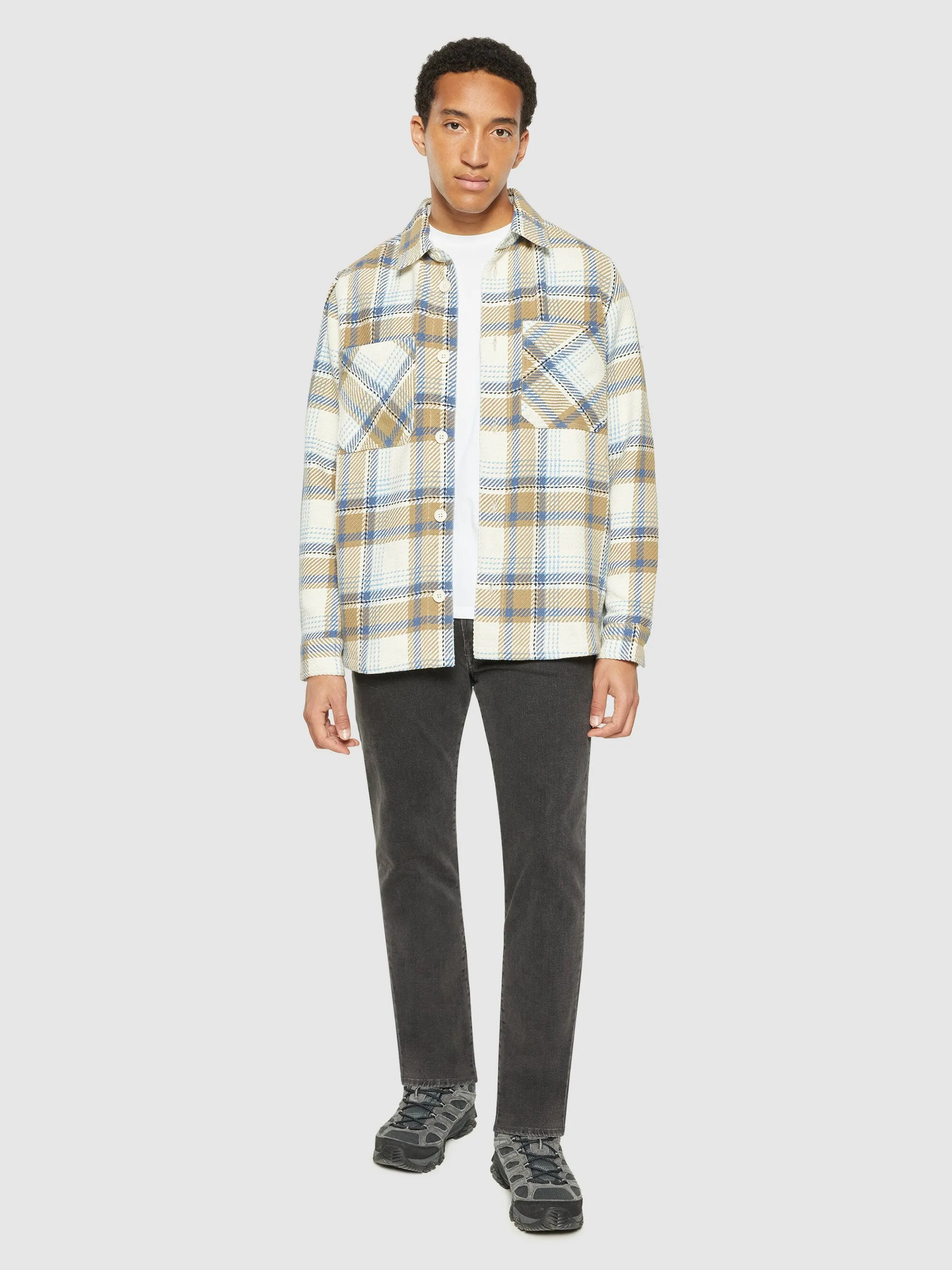 Checked overshirt - GOTS/Vegan - Creme check