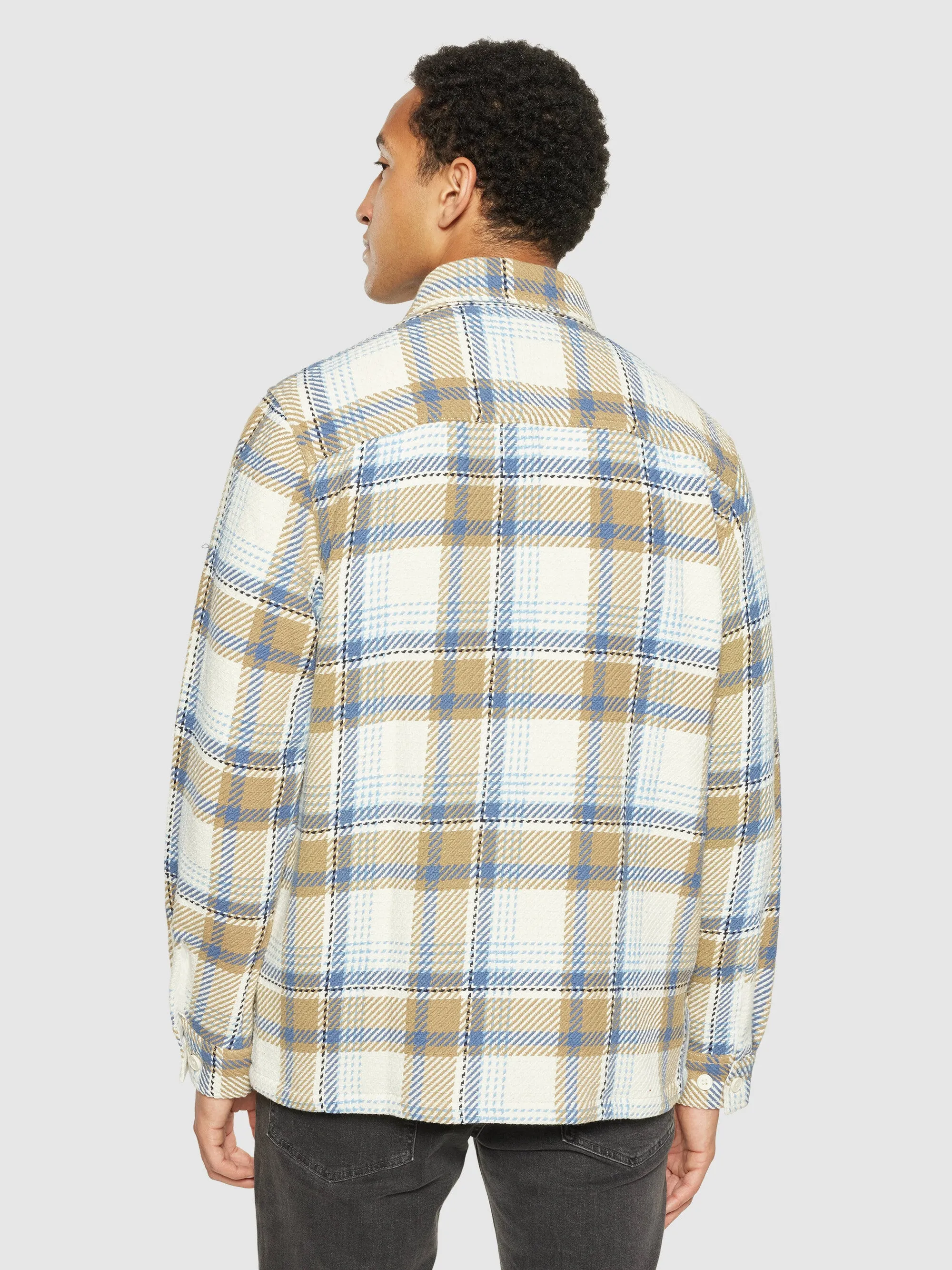 Checked overshirt - GOTS/Vegan - Creme check