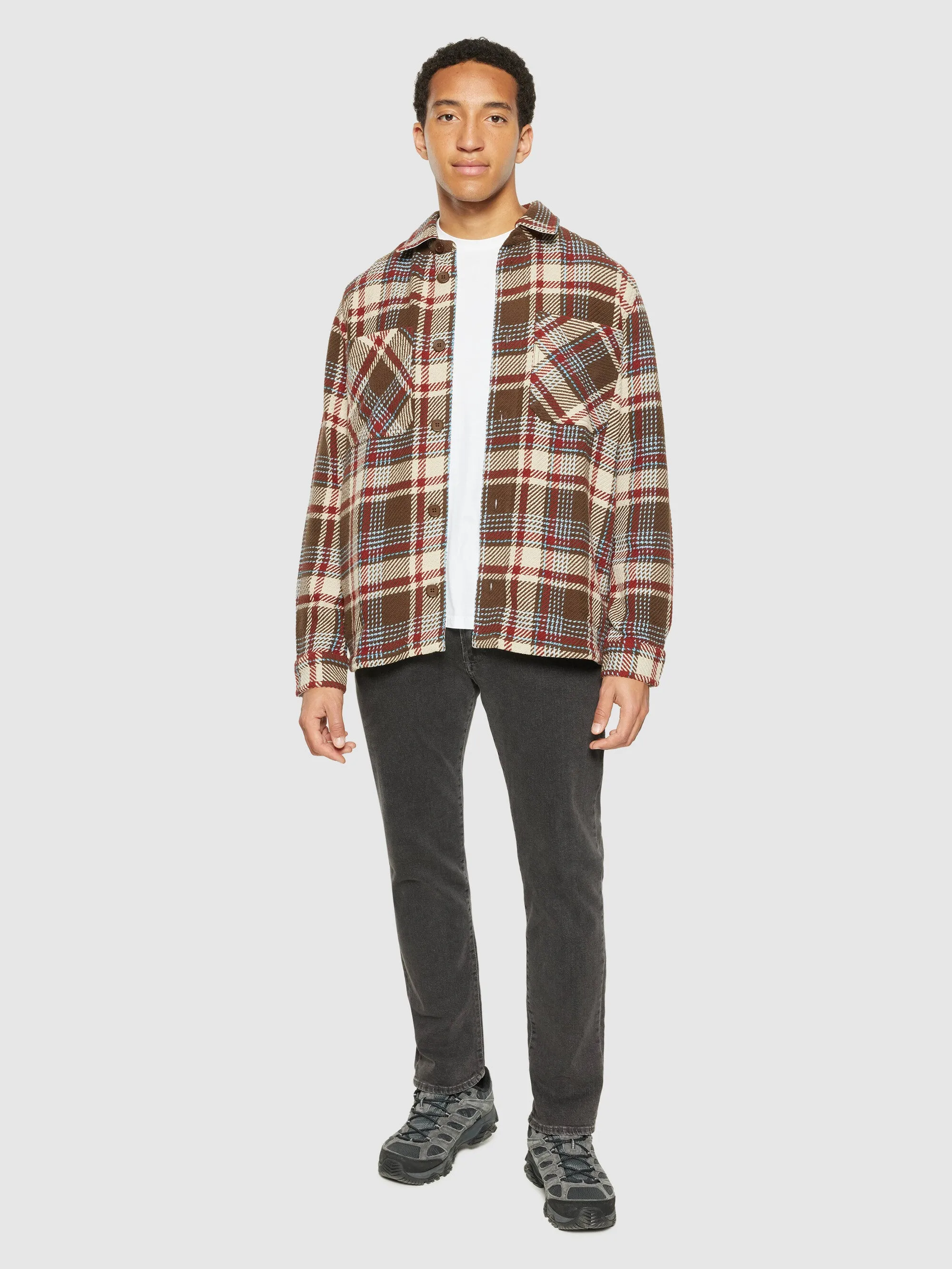 Checked overshirt - GOTS/Vegan - Red check