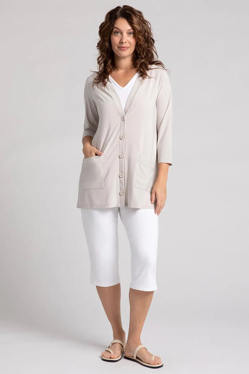 Classic Button Cardigan | Cashew