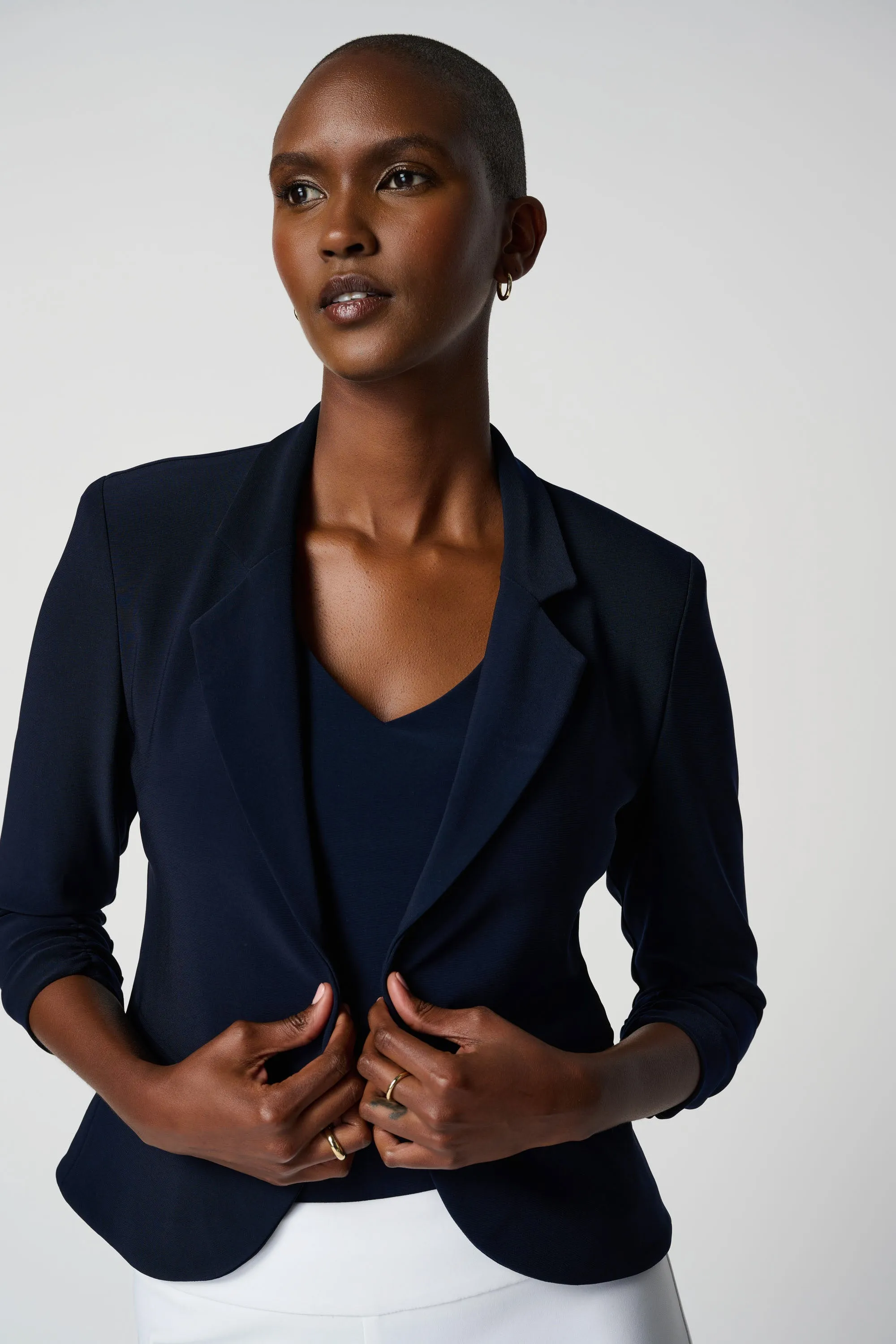 Classic Short Blazer, Midnight Blue