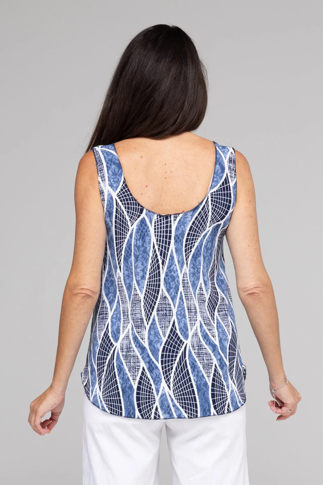 Cobweb Print Jersey Singlet Top