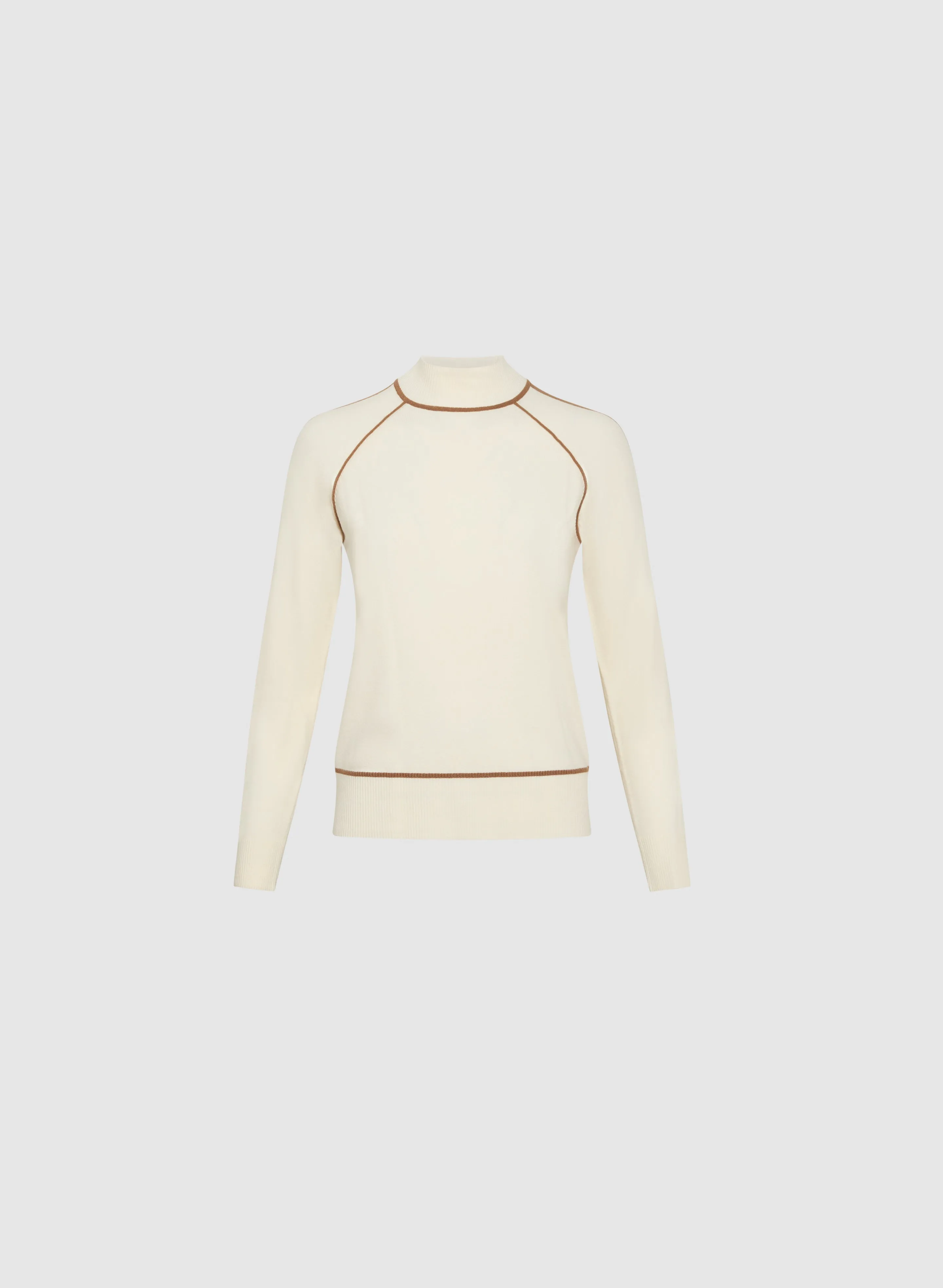 Colour Block Mock Neck Sweater