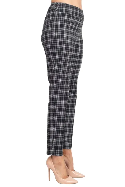 Counterparts Banded Waist Printed Pencil Cut Pull-on Rayon Pant