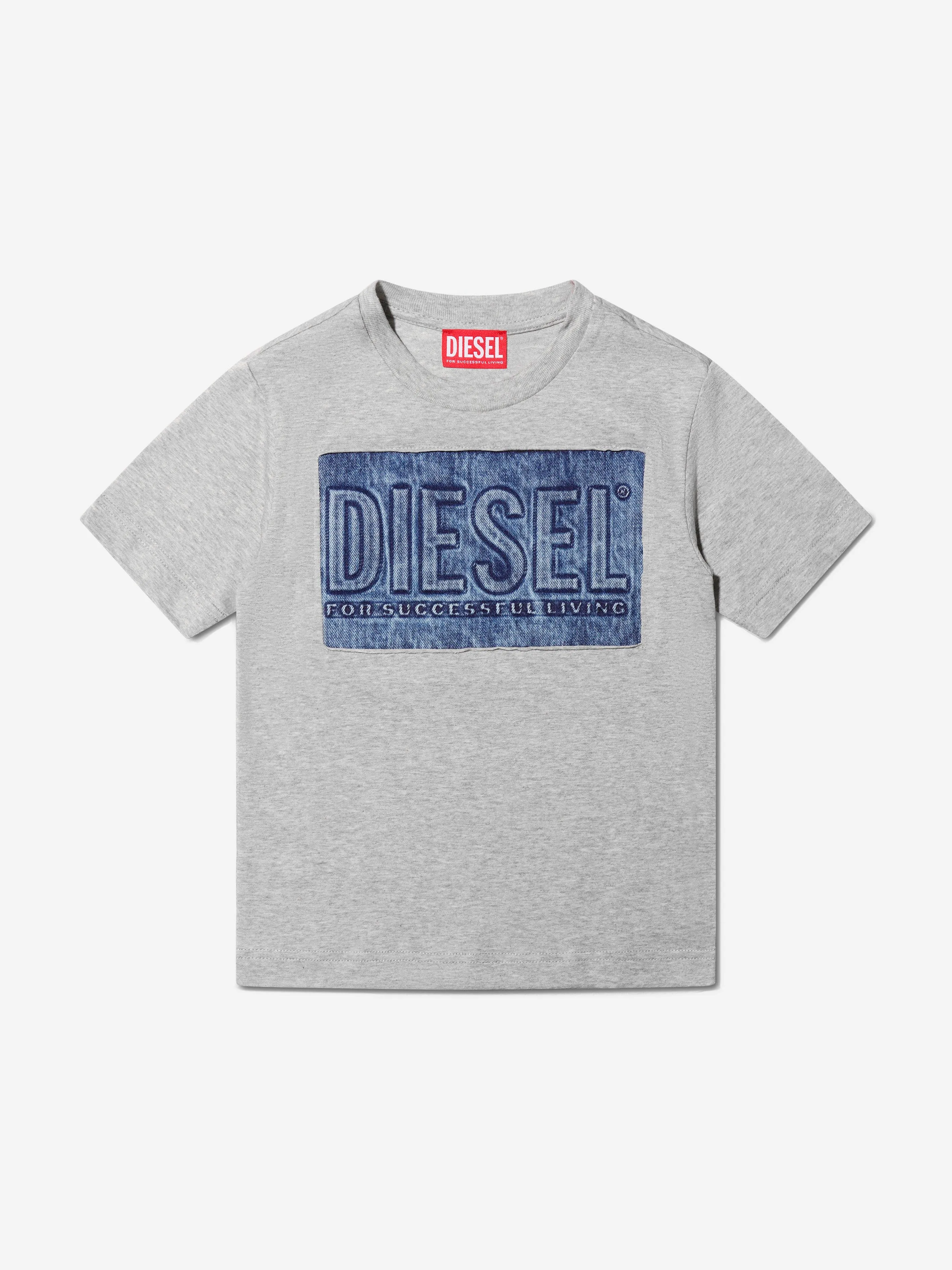 Diesel Boys Logo T-Shirt in Grey