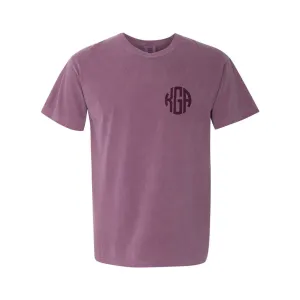 Embroidered Monogram Adult Short Sleeve Tee