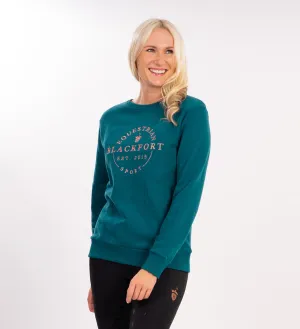 Emerald Green & Rose Gold - Round Neck Sweatshirt