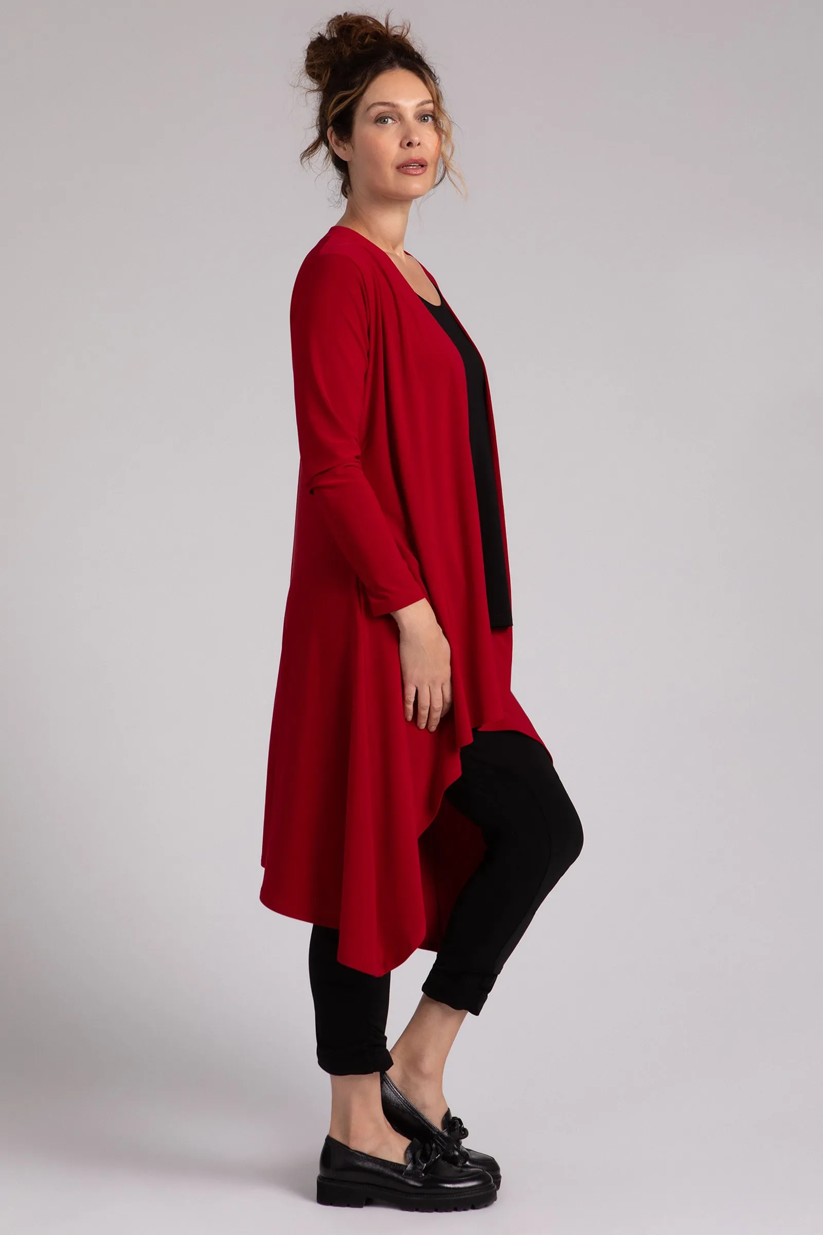 Flutter Duster Cardigan | Red