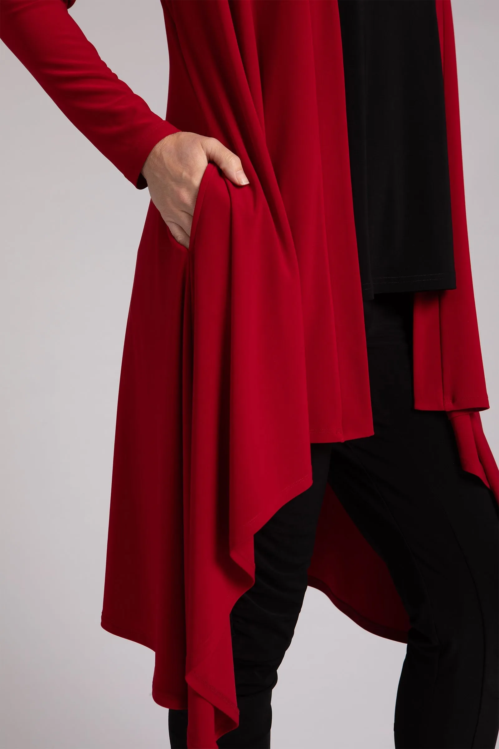 Flutter Duster Cardigan | Red