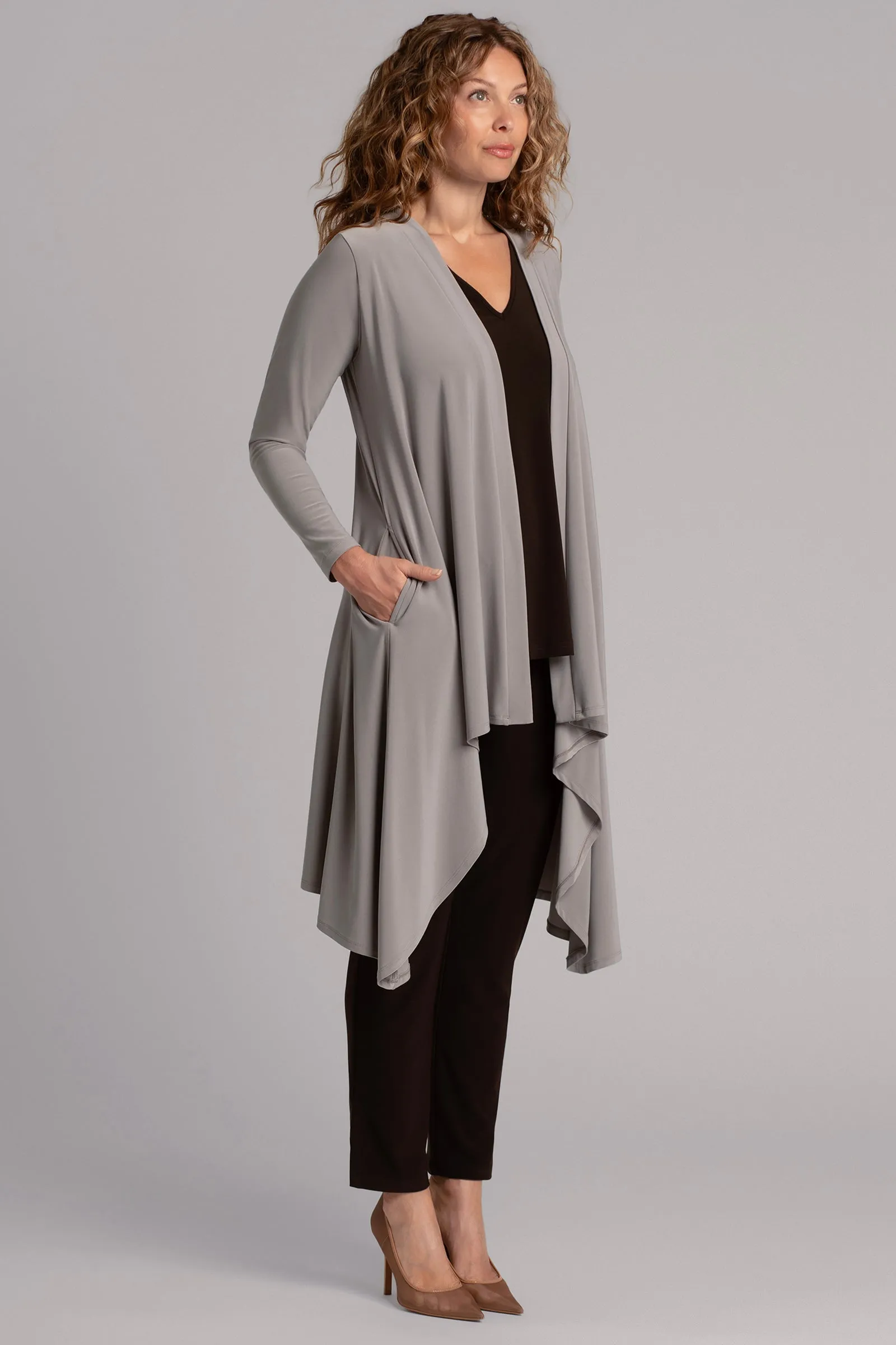 Flutter Duster Cardigan | Taupe