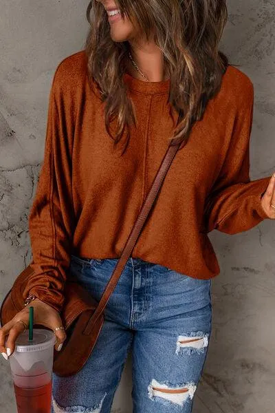 Full Size Round Neck Long Sleeve T-Shirt