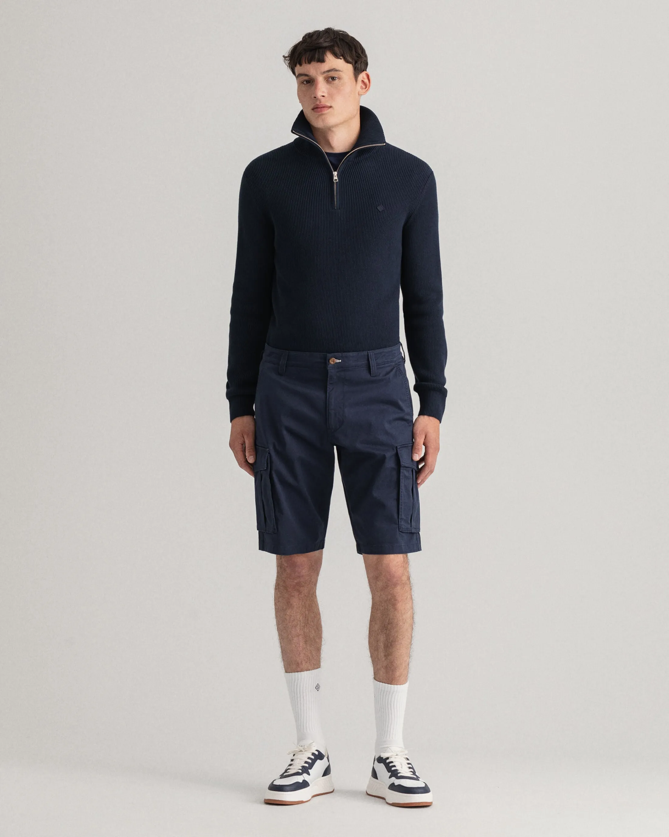 GANT - Relaxed Fit Twill Cargo Shorts, Marine