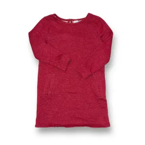 Girls Old Navy Size 5T Red Shimmer Fleece-Lined Dress