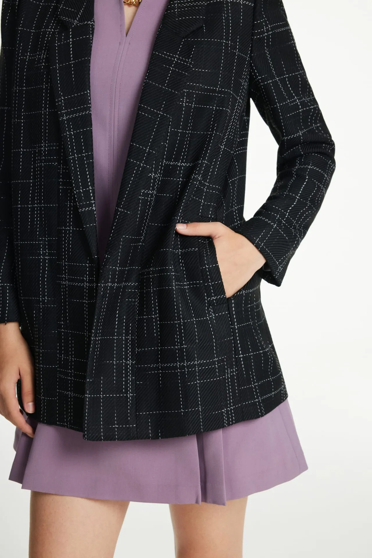 Hazel Soft Touch Check Blazer