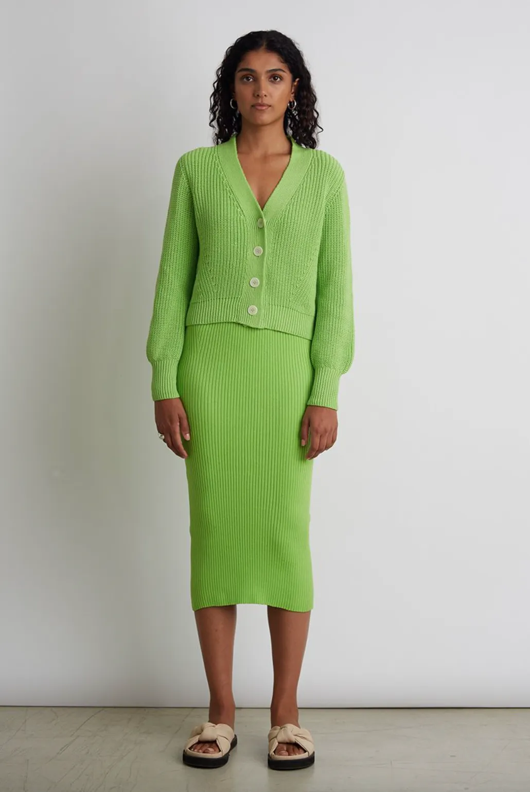 Isla Cardigan - Lime