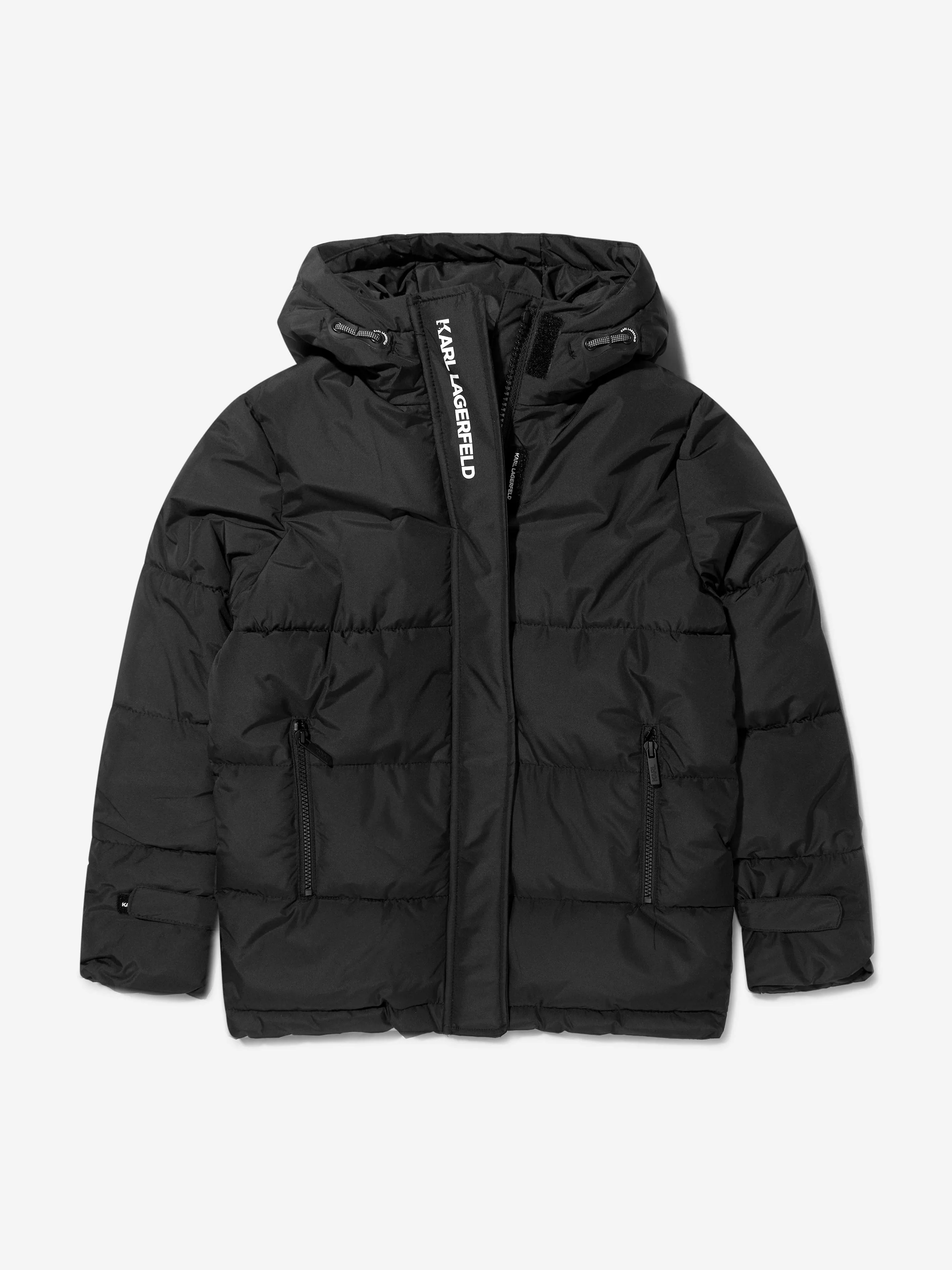 Karl Lagerfeld Boys Logo Print Puffer Jacket