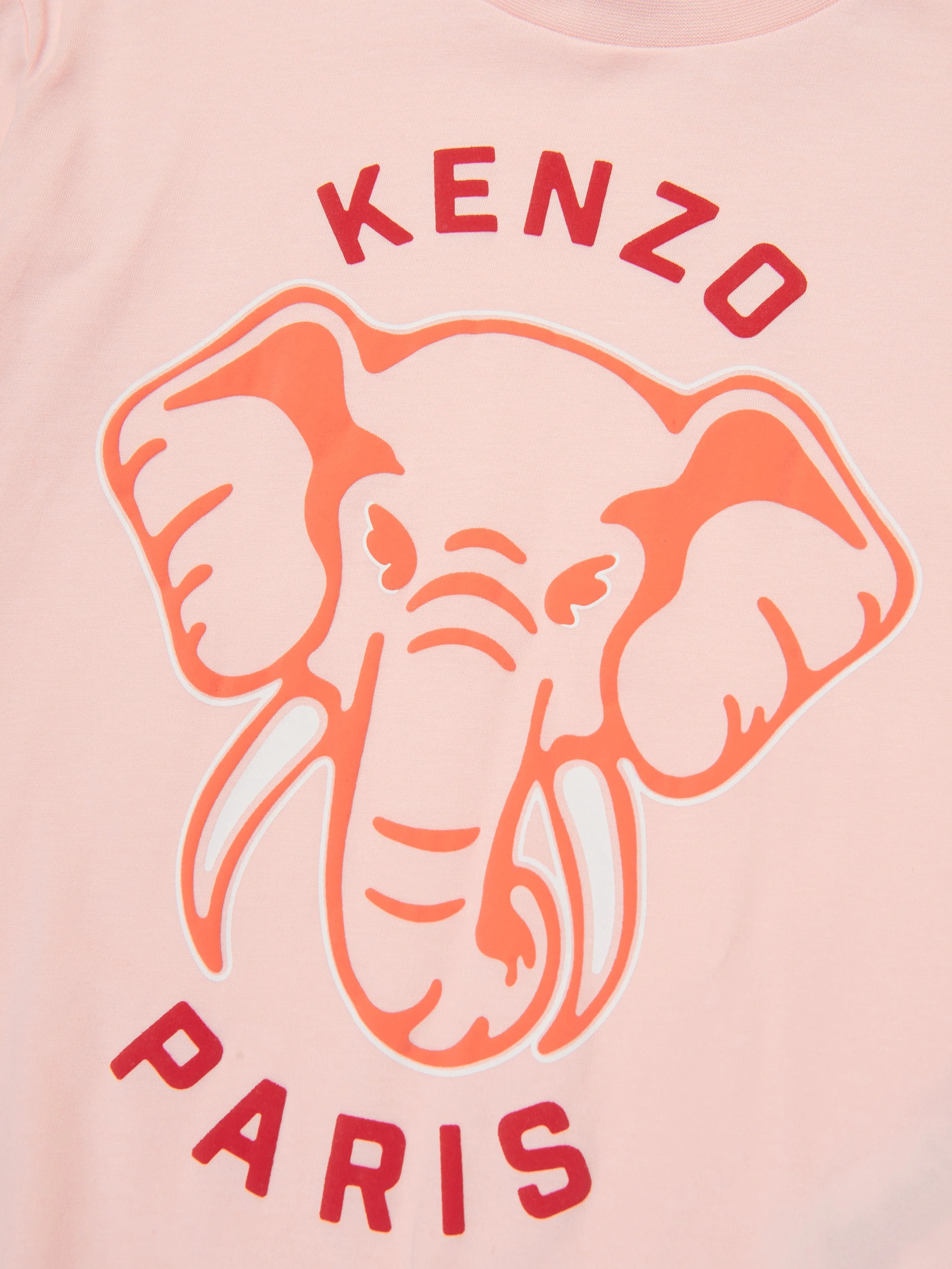 KENZO Girls Elephant Print T-Shirt in Pink