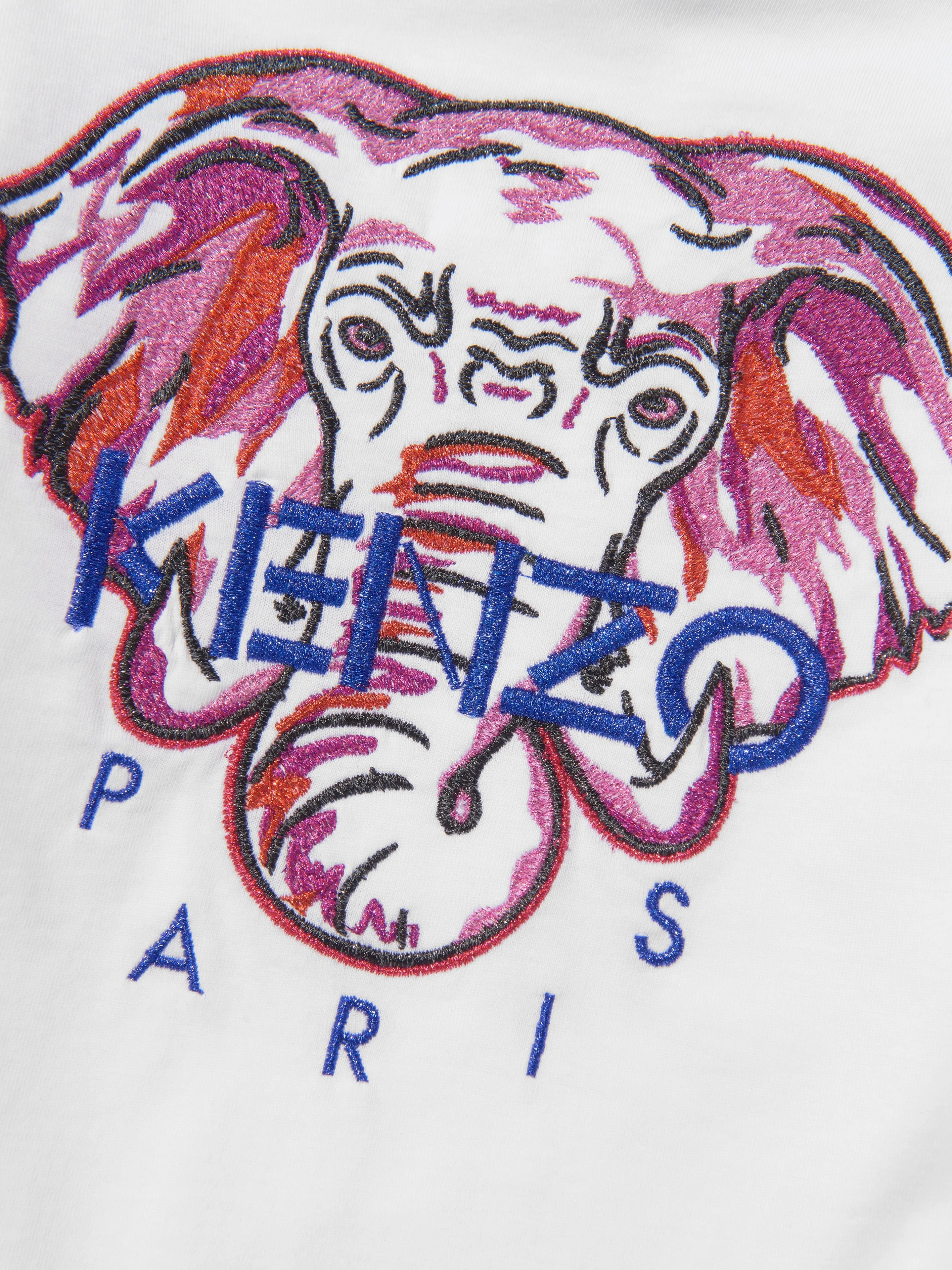 KENZO Girls Organic Cotton Elephant T-Shirt