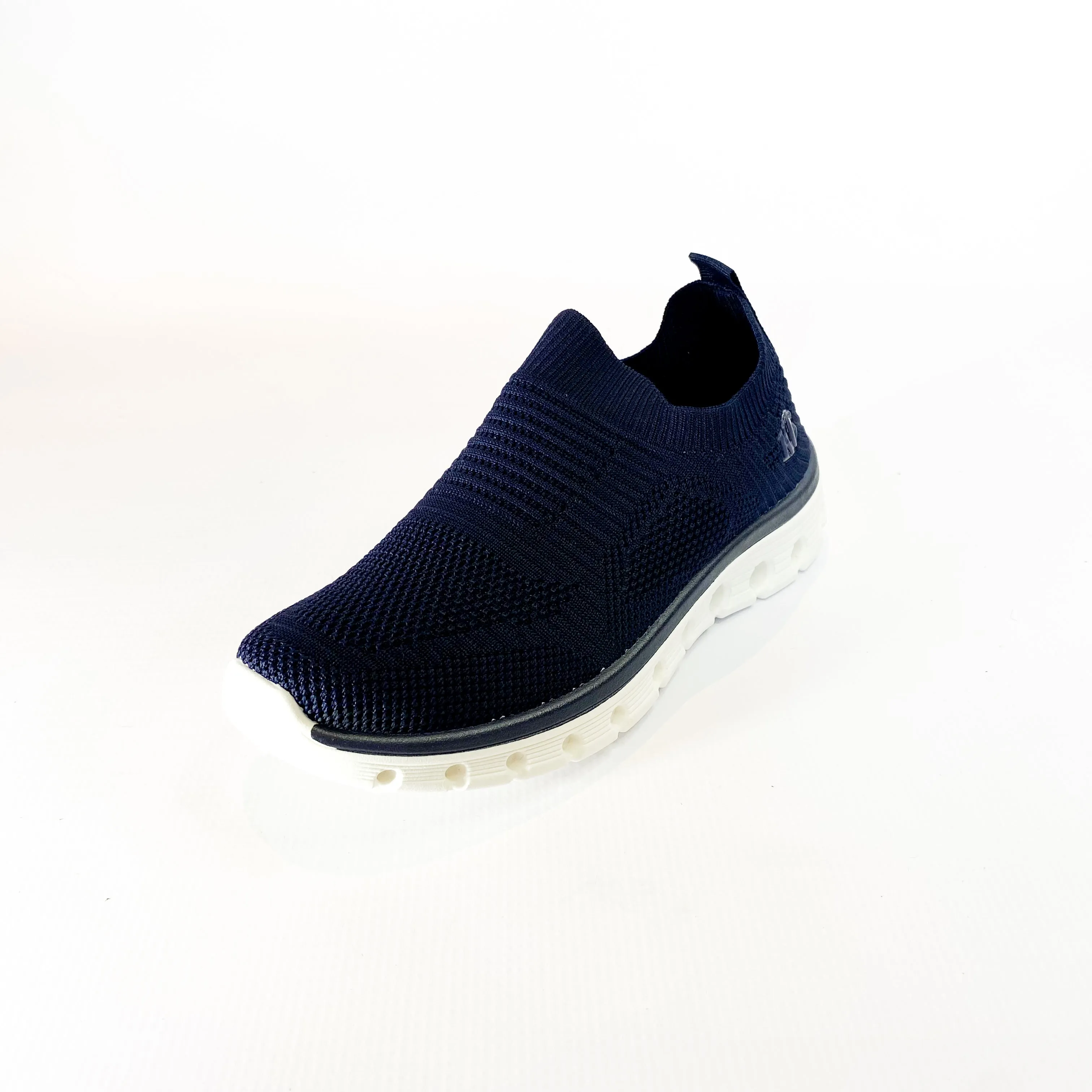 KG navy flyknit slip on