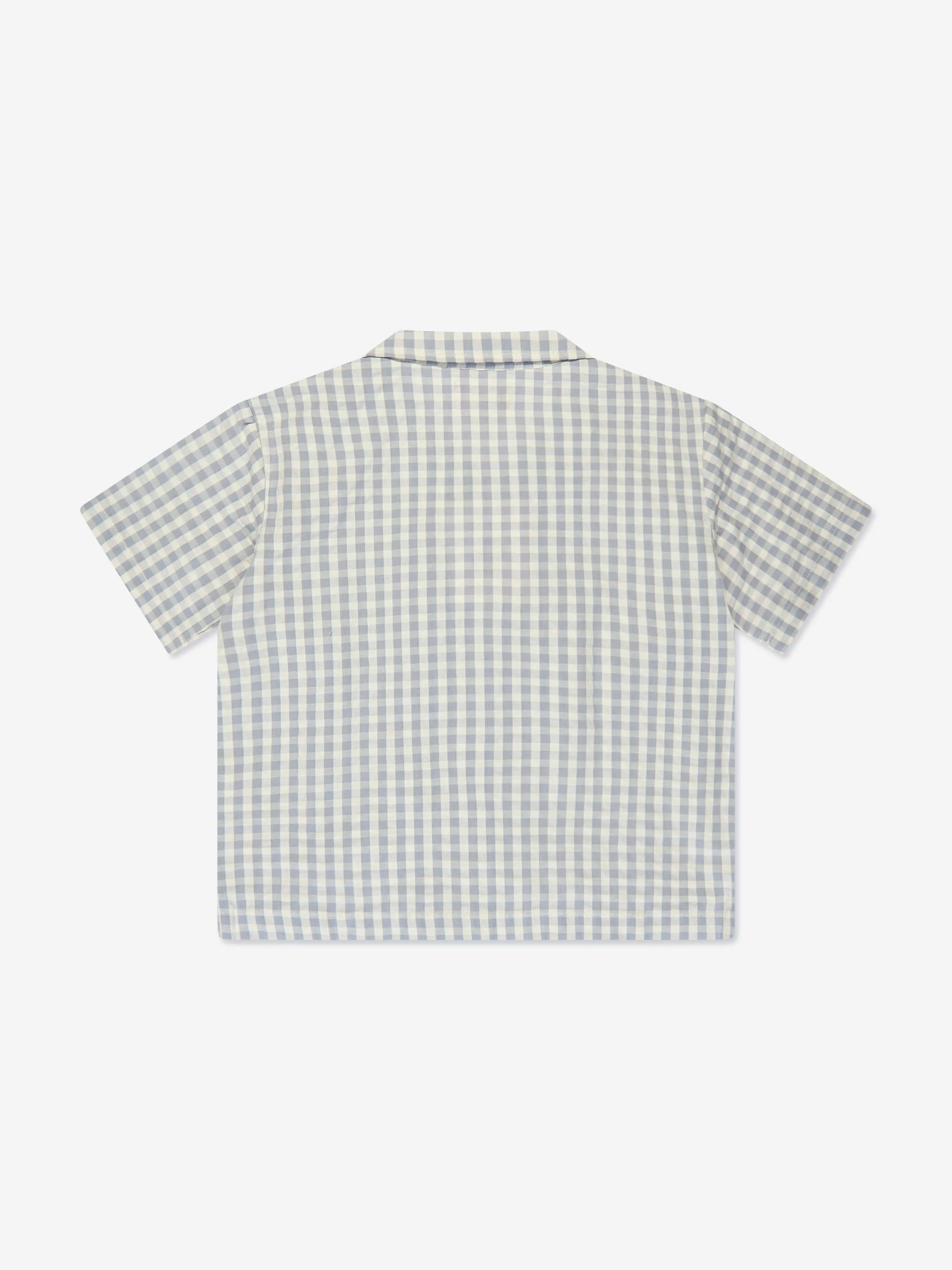 Konges Slojd Kids Organic Cotton Check Shirt in Grey