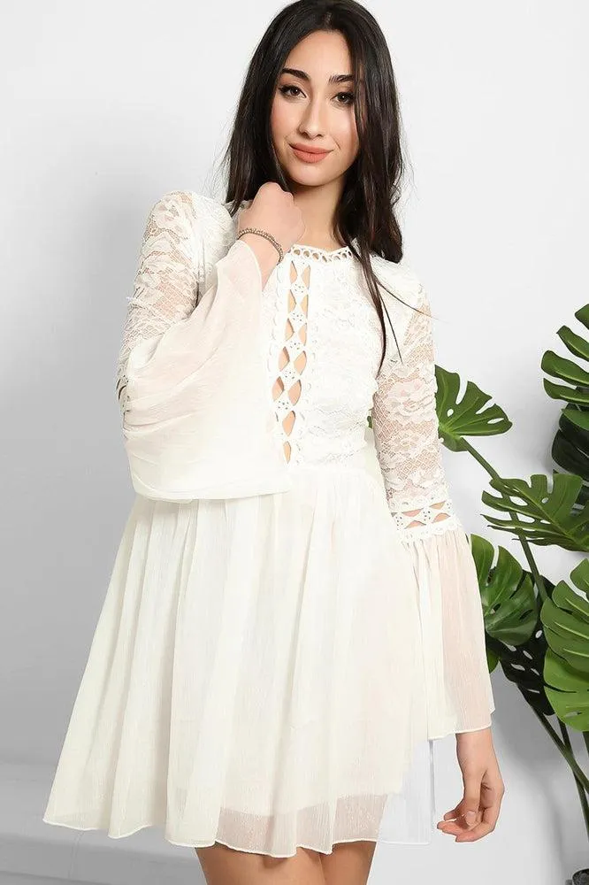 Lace And Shimmer Chiffon Dress