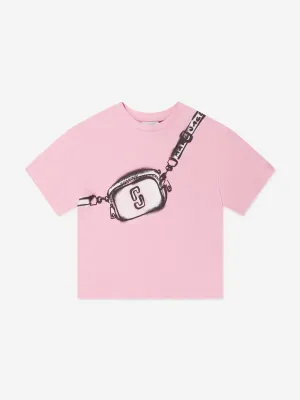 MARC JACOBS Girls Snapshot Bag T-Shirt in Pink