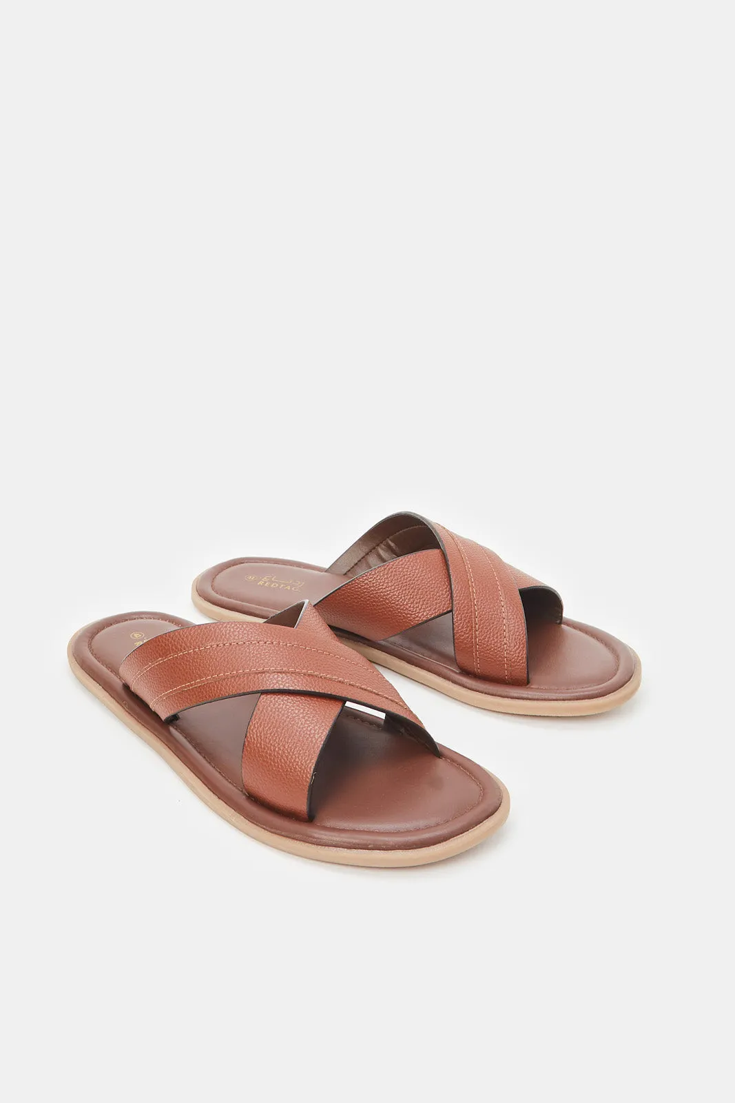 Men Beige Textured Sandals