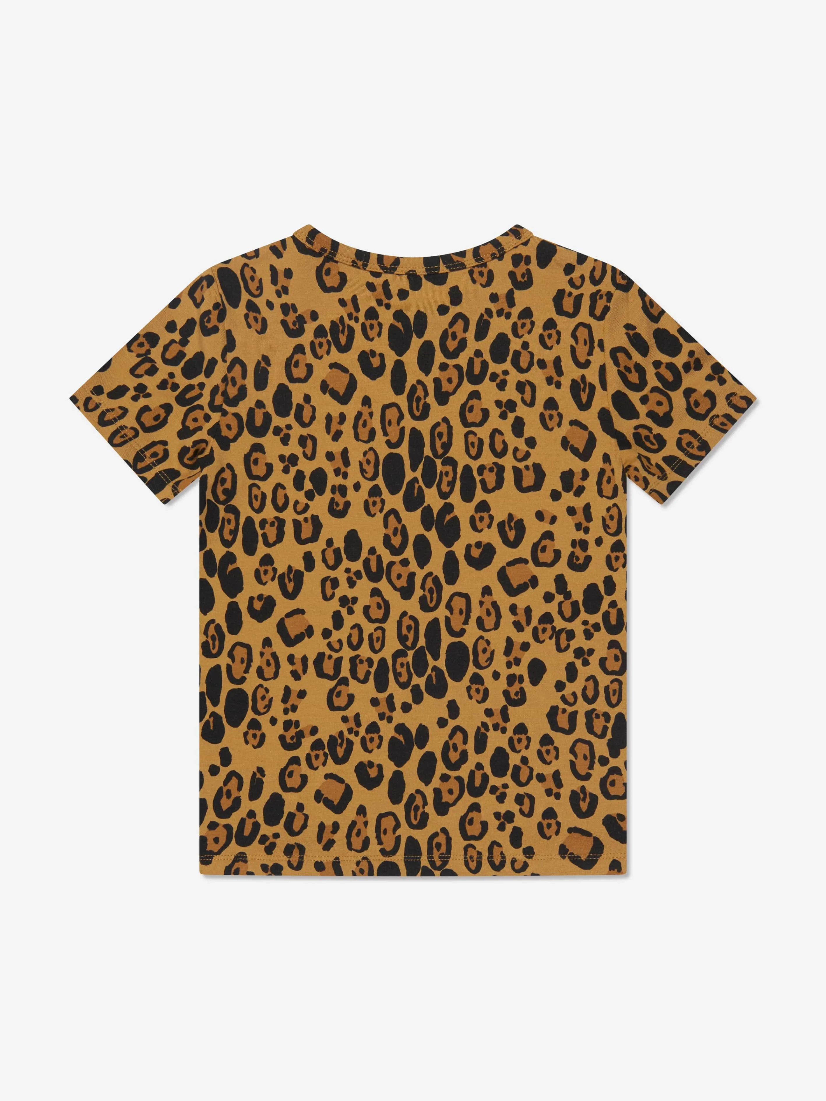 Mini Rodini Girls Basic Leopard T-Shirt in Beige