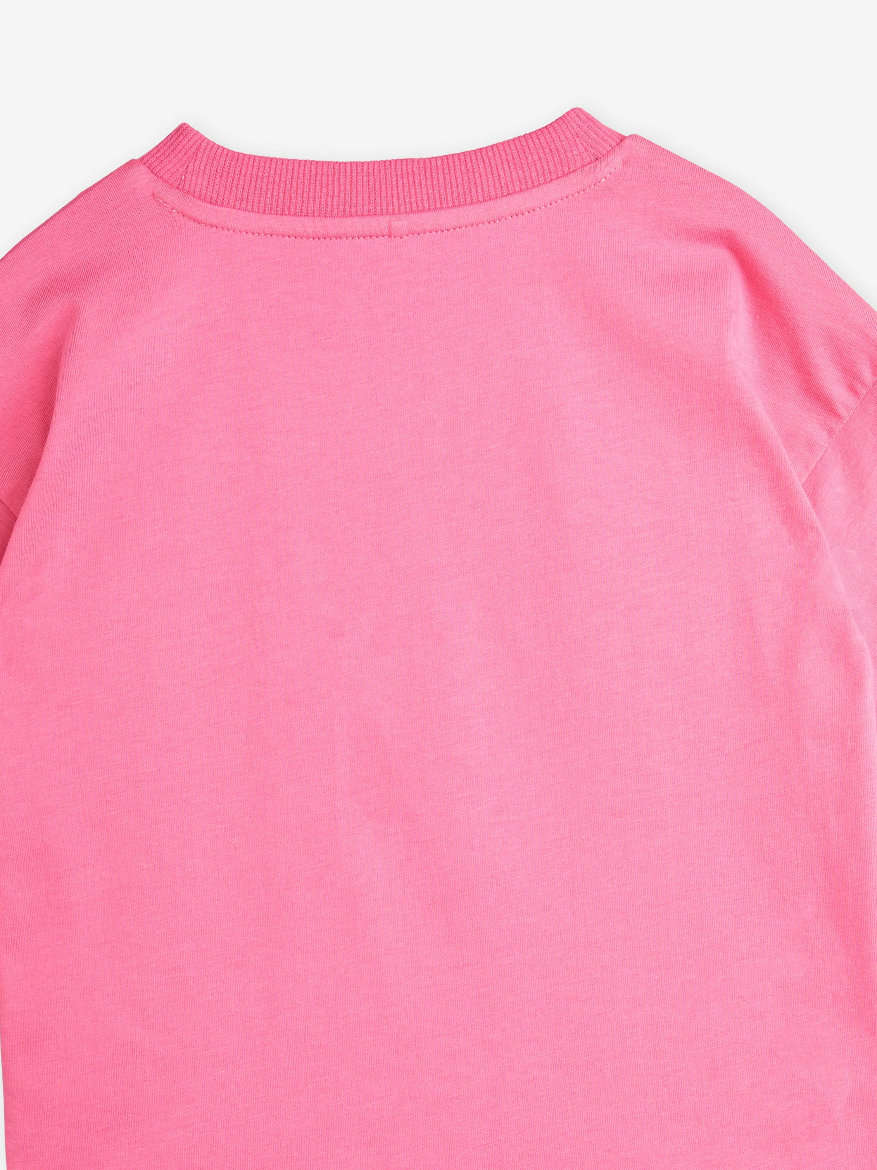 Mini Rodini Girls Society T-Shirt in Pink