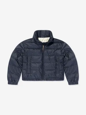 Moncler Enfant Girls Down Padded Musa Jacket in Navy