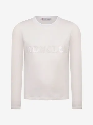 Moncler Girls Cotton Long Sleeve T-Shirt