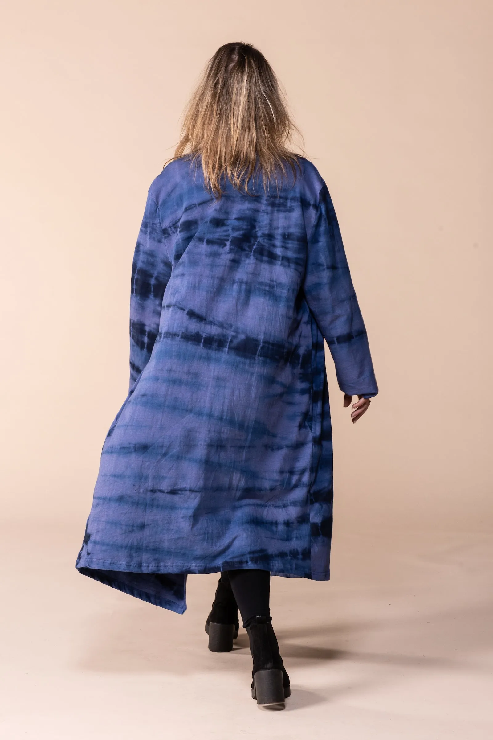 Nellore Jacket Hand Dyed Shibori in Cotton Jersey - Only S/M