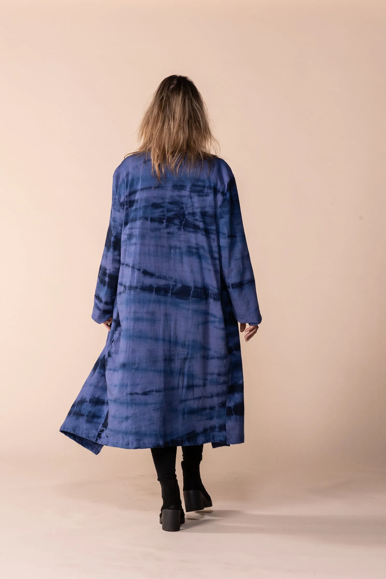 Nellore Jacket Hand Dyed Shibori in Cotton Jersey - Only S/M