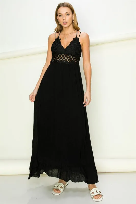 *Online Exclusive* In Love Lace Maxi Dress (Multiple Colors)