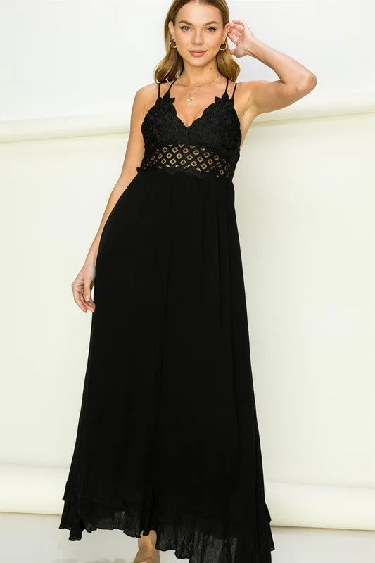 *Online Exclusive* In Love Lace Maxi Dress (Multiple Colors)