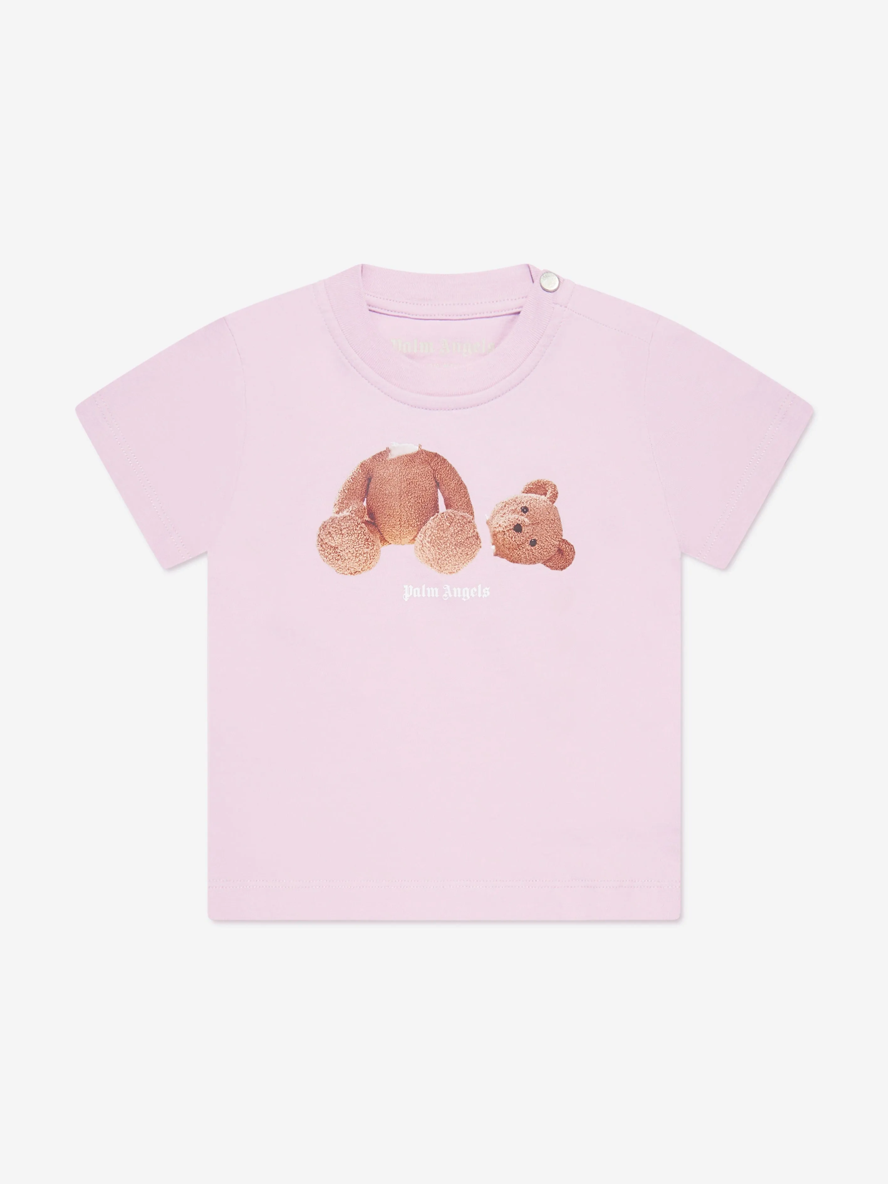 Palm Angels Baby Girls Bear T-Shirt in Purple