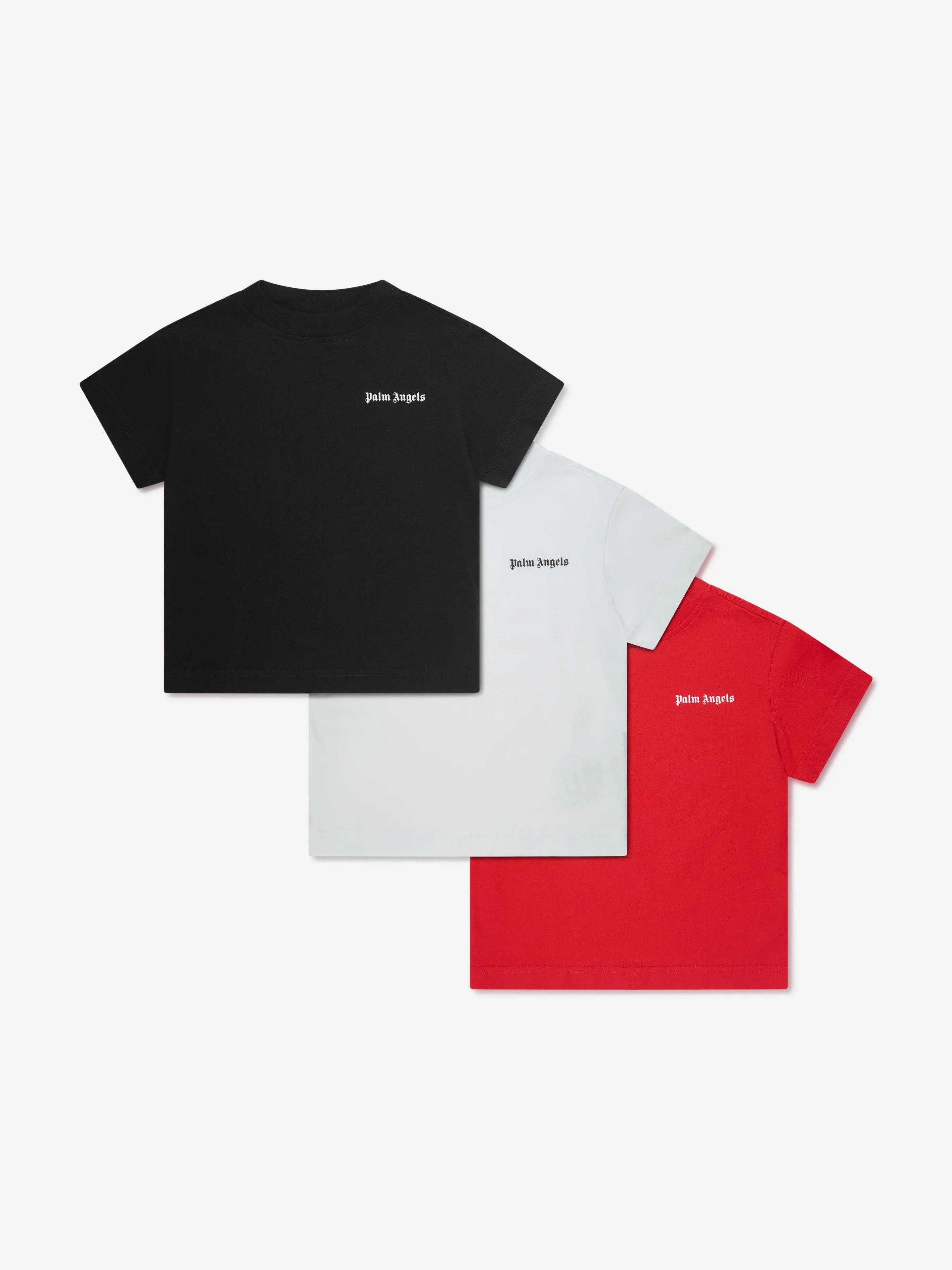 Palm Angels Boys Tri-Pack T-Shirts Set in Multicolour